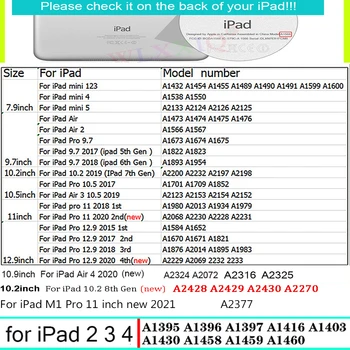 Za Zrak 4 primer iPad Pro 11 10.2 Zraka 3 9.7 10.5 2018 5. 6. 7. 8. Generacije 2020 2021 ohišje za iPad 2 3 4 Mini primeru Sistema