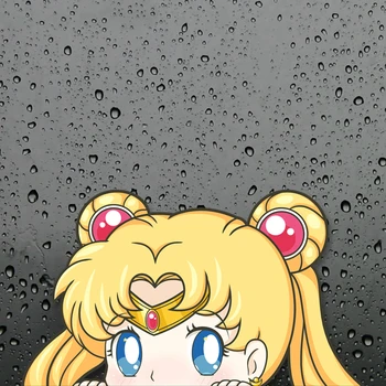 Smešno Sailor Moon Anime Peeker Avto Nalepke na Motocikel Kovček Doma Dekor Laptop Zajema Vinilne Nalepke KK15*13cm