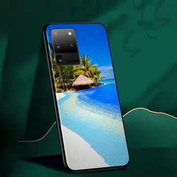 Poletni Plaži sončni Zahod Na Morju za Samsung S20 FE Ultra Plus A91 A81 A71 A51 A41 A31 A21S A11 A72 A52 A42 A12 A32 A02S Primeru Telefon