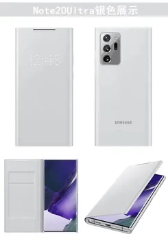 Uradni Originalni Samsung Galaxy Note 20 Ultra LED S-ODPRITE Pokrovček za Galaxy Note20 5G Denarnice Varstvo Usnjena torbica