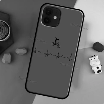 Kolesarjenje srčni Utrip Kolo Telefon Primeru Za Apple iPhone 11 Pro Max 12 mini X XR XS Max 8 7 Plus SE 2020 Kritje Lupini