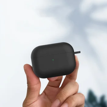 Silikonski Pokrov Primeru za Apple Airpods Pro Zaščitna Bluetooth Brezžične Slušalke Cover za Apple Air Stroki Pro3 Črno Ohišje