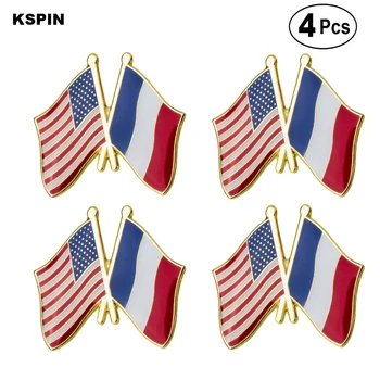 U. S. A.& Južna Koreja Prijateljstvo Zastavo Pin River Pin Značko Broška Ikone 4pcs