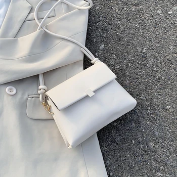 Barva Zavihek Crossbody vrečko 2020 Moda New Visoke kakovosti PU Usnja Ženske Oblikovalec Torbici Potovanja Ramenski Messenger Bag