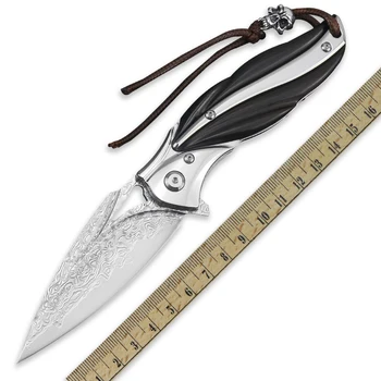 ALVELY Japonski ročno VG10 Damask jekla, zložljiv nož EOS prostem kampiranje žepni nož taktično preživetje orodje nož
