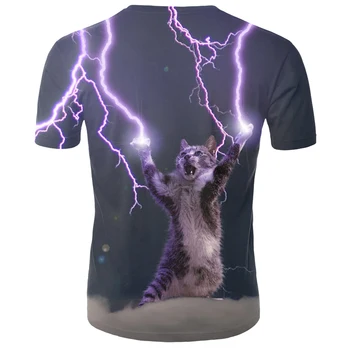2020 novi Galaxy prostor unisex 3D T-shirt Strele mačka smešno majico T-shirt kratek rokav poletje majica