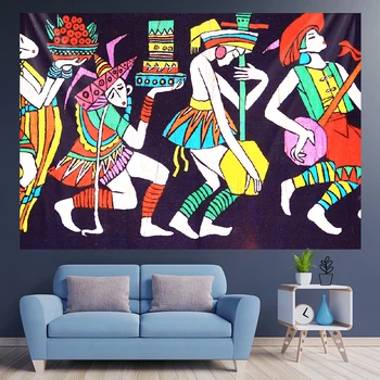 Čarobno retro polico tapiserija umetnosti steni visi tapiserija bedspread doma dekoracijo v ozadju stene