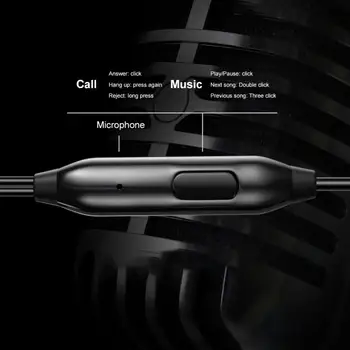 Stereo Bas Slušalke Slušalke z Mikrofonom Žično Gaming Slušalke za Telefone Samsung Xiaomi Iphone Apple ušesu telefon