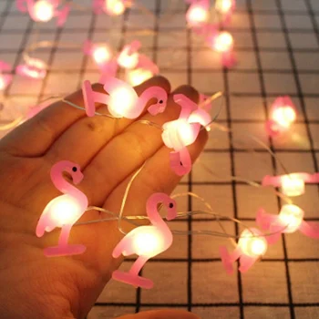 20 LED 2m Niz Luči Flamingo Ananas Zvezde Lubenica Obliko LED Lučka za Havaji Poroka, Rojstni dan Otroci Soba Dekoracijo
