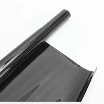 3m x 50 cm VLT Črno Okno Avtomobila Folije za Niansiranje Film Roll s Cevjo Paket Auto Doma Steklo Sončnih UV Zaščitnik Nalepke Filmov