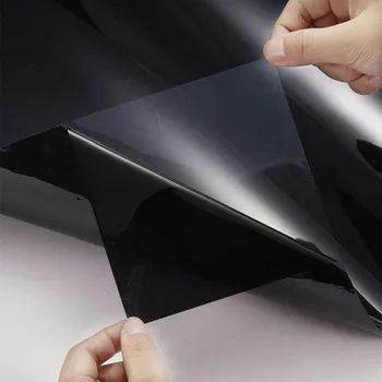 3m x 50 cm VLT Črno Okno Avtomobila Folije za Niansiranje Film Roll s Cevjo Paket Auto Doma Steklo Sončnih UV Zaščitnik Nalepke Filmov