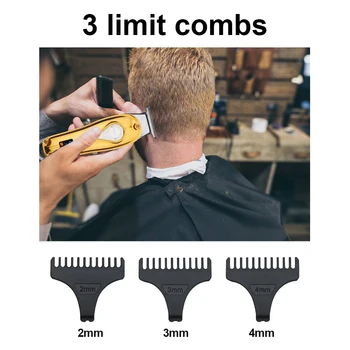 2021NEW Kovinski barber lase clipper profesionalni električni las brivnik moški akumulatorski lase rezalnik pralni Brado Brivnik za ponovno Polnjenje
