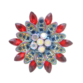 Kristalni cvet 18 mm Kovinski gumb snap nakit DIY zapestnica KC8409