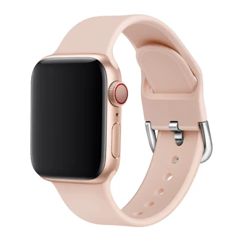Mehke Silikonske Šport Band za Apple ura Se 6 5 4 Serija 40 MM 44 Smart Watchband Gume Traku Iwatch 3 2 38 MM 42MM Zapestnica