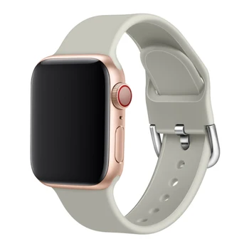 Mehke Silikonske Šport Band za Apple ura Se 6 5 4 Serija 40 MM 44 Smart Watchband Gume Traku Iwatch 3 2 38 MM 42MM Zapestnica