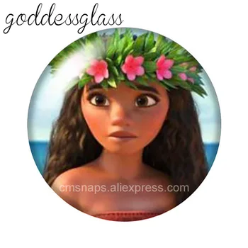 Disney Princesa Moana Maui Tui Sina 10pcs Krog foto 18 mm snap gumbi za 18 mm snap ogrlica DIY nakit