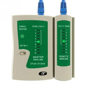 Strokovno Omrežni Kabel Tester RJ11 RJ45 RJ12 CAT5 UTP LAN Kabel Tester Detektorja Oddaljen Preskus Orodja za Mreženje, Belo in Zeleno