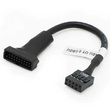 Matično ploščo Glave Adapter Kabel Visoke Kakovosti 1Pcs 19. in 20. Pin USB 3.0 Ženski 9 Pin USB 2.0 Moški