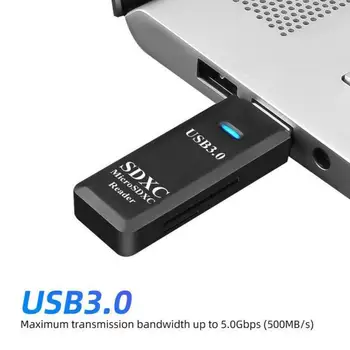 Super Hitrost USB 3.0 Pomnilnik kartica SD Card Reader Adapter Za Micro SD SDXC T-Bliskavica TF Mini Pomnilniško Kartico Bralec Adapter 2-v-1