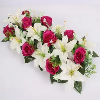 80% VROČE PRODAJE 18Pcs Umetno Cvetje Moda Občutljivo DIY Umetno Lily Rose Cvetje za Gospodinjstvo Umetno Vrstico Lily Cvet