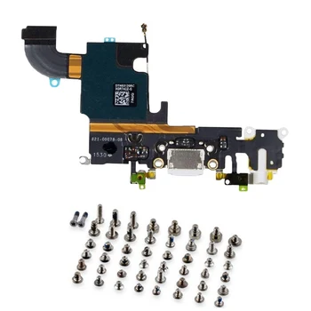 2pcs/set za iPhone 6S polno vijaki + Polnjenje prek kabla USB Vrata Dock Priključek Flex Kabel, Mikrofon, Slušalke Avdio Priključek