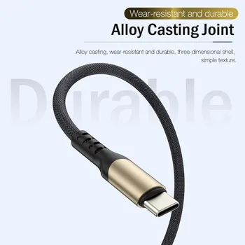 Tip C USB Kabel Za Samsung A51 A52 Huawei Xiaomi LG, Sony NASPROTNEGA Hitro Polnjenje Tip c Mobilni Telefon Kabel 1m 2m 3m Polnilnik Podatkov Žice