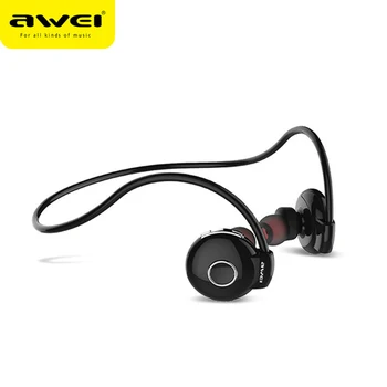 AWEI A845BL Brezžične V Uho Slušalke Bluetooth, združljiva Šport Slušalke Neckband Z Mic Stereo Čepkov Noise Cancel Slušalke