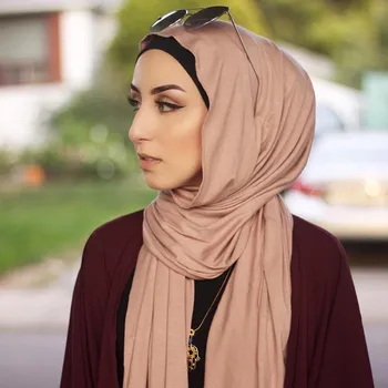 Šal Ameriški šal ženska s čisto barve Dres Hidžab Modale muslimanskih headscarf hidžab dekle zaviti šal ženske muslimanskih barva
