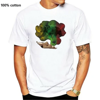 Rasta Dekle je Kajenje T-Shirt je Kaja Medved Reggae Pot 420 Plevela CA Kush Tee Majica