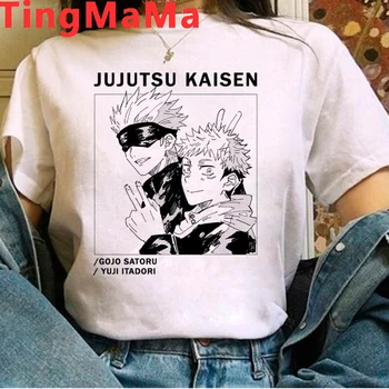 Vroče Japonski Anime Jujutsu Kaisen Majica s kratkimi rokavi Ženske Kawaii Yuji Itadori Risanka Gojo Satoru Grafični Tees Unisex Vrhovi T-shirt Ženski