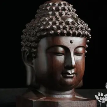 Ustvarjalne Nov Kip Bude, Lesa, Lesenih Sakyamuni Tathagata Figur Mahagoni Indija Buda Glavo Kip Obrti Dekorativni Okras