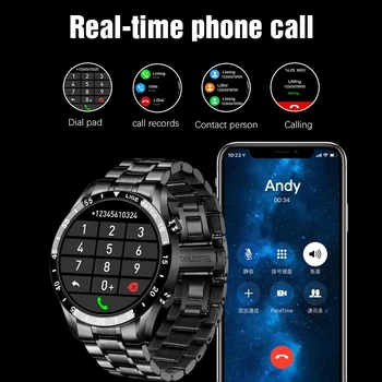 LIGE 2021 Novo Pametno Gledati Moške Polni, Zaslon na Dotik, Športna Fitnes Watch IP67 Nepremočljiva Bluetooth Za Android Ios Smartwatch Moški