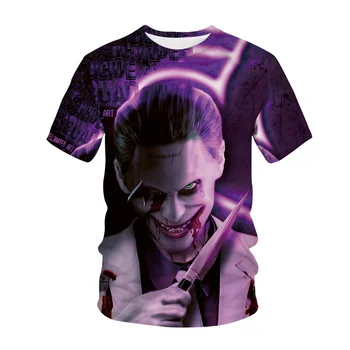 T-shirt Joker Filmi, 3D Tiskanja Ulične Zakaj je Tako Resen Moški Ženske Fashion Majica s kratkimi rokavi Klovn O-Vratu Kratkimi Rokavi Tshirt Moški Oblačila
