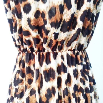 Kratek Rokav Obleka Modna ženska Obleka 2021 Leopard Tiskanja Obleka za nočni klub Seksi Krog Vratu Leopard Tiskanja Obleko