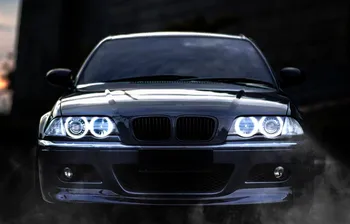 CCFL Angel Eyes Komplet za Toplo Bela Halo Obroč 131 mm*4 Za BMW E36 E38 E39 E46 (Z Originalno Projektor)