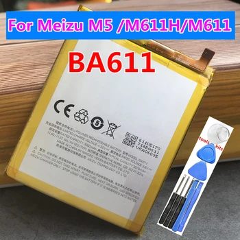 NOVI Originalni 3070mAh BA611 Baterija Za Meizu M5 /M611H/M611 Serije Mobilni Telefon +Številko za Sledenje