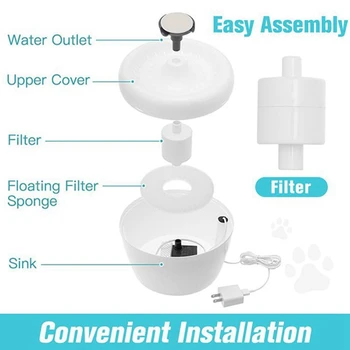 4Pcs Mačka Vodnjak Filter Pes Pitne Razpršilnik Filter, ki Teče pitna Voda/Zanke Filter Samodejni