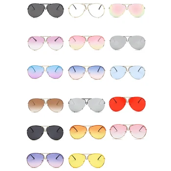 2021 Nov Modni Pilotni sončna Očala Ženske Prevelik Luksuz sončna Očala Za Žensko Kul Ogledalo Letnik Lady Gradient Odtenki UV400