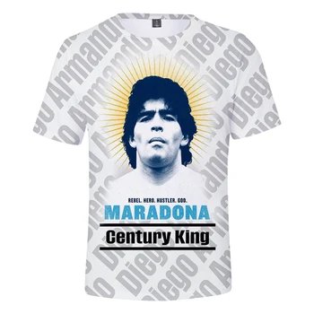 2021 Poletje Božjo Roko Maradona T-shirt za Moške Ulica Posadke Vratu Oblačila Dihanje 3D Harajuku T-shirt Prevelik Majica Vrh