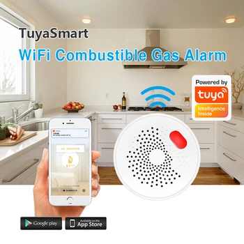 NOVO Tuya Smart WiFi PLIN (UNP), za Leak Senzor Alarm Požarne Varnosti Detektor Nadzor Varnosti Pametni Dom Uhajanje Senzor Samodejno Opozorilo