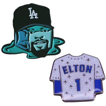 Los Angeles Dodgers Emajl Pin Ledeno Mrzlo Broška Elton John Značko posebno darilo za naš fant