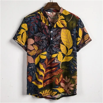 Novost Tie Dye Moških Srajc Poletje Plaža Ulične Vrhovi Moda 2021 Harajuku Oblačila Moški Hawaiian Vacation Bluzo Dropship