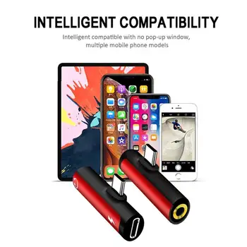 2 in1 Mobilni Telefon Adapter Za Huawei Xiaomi Samsung Polnjenje Tip Vtiča C Do 3,5 mm Jack 2 Vrata Pretvornik Mobilni Telefon Dodatki