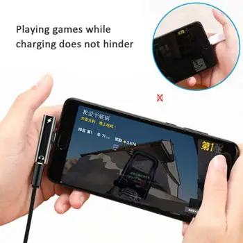 2 in1 Mobilni Telefon Adapter Za Huawei Xiaomi Samsung Polnjenje Tip Vtiča C Do 3,5 mm Jack 2 Vrata Pretvornik Mobilni Telefon Dodatki
