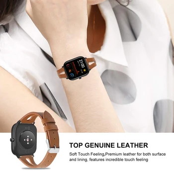 Pravega Usnja Watch Band Za Amazfit GTS/2 Ročno Izdelani 20 MM Watch Trak Za Samsung Galaxy Aktivna 2 Zamenjava Watch Zapestnica