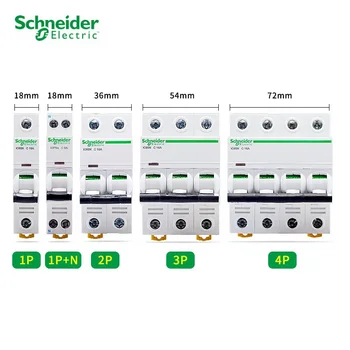Schneider electric Mini odklopnika iC65N 1p 2p 3p 4p C tip 1A 2A 4A 6A 10A, 16A 20A 25A 32A 50A 40A 63A odklopnika MCB