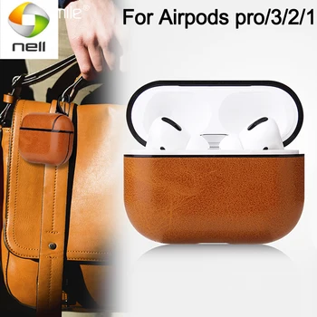 Luksuzni Usnjena torbica Za Apple Airpods Pro Shockproof cover za Apple Air stroki 3 Pro Zaščitna correa Airpods Pro 3 2 1 Primeru ca