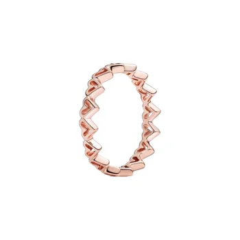 Najbolje prodajan Pandora 925 čistega srebra rose gold ring CZ Obroč Za nekaj ženskega posla Obletnico Modni Nakit