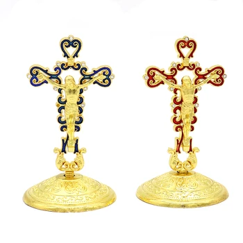 Katoliška religija kaplja olje križ varen avto okraski obrti nakit christian okraski za dom jeruzalem križ jezusa darilo