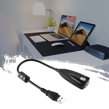 Zunanji USB zvočna Kartica 7.1 Adapter 5HV2 USB 3D Antimagnetic Slušalke Za Prenosnik zvoka Zvok 3,5 mm PC Priključek za Mikrofon K0O7